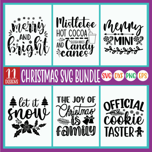 Christmas SVG Design Bundle cover image.