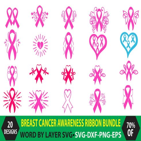 Collection of beautiful images for prints Breast Cancer Awareness Ribbon