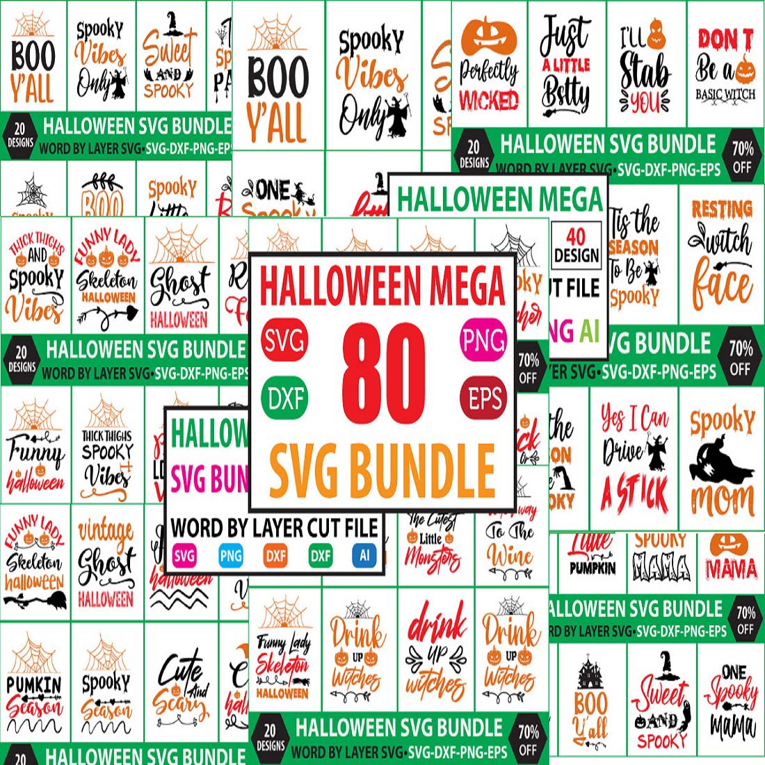 Bundle of amazing images for halloween prints