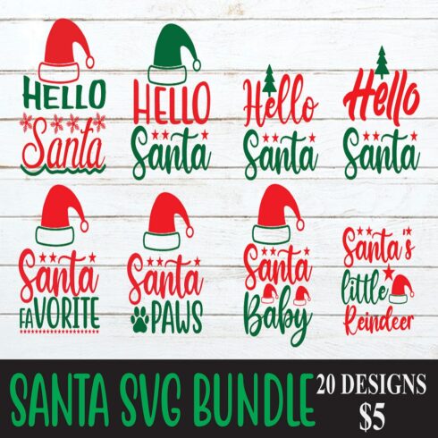 Bundle of amazing images for Santa themed prints