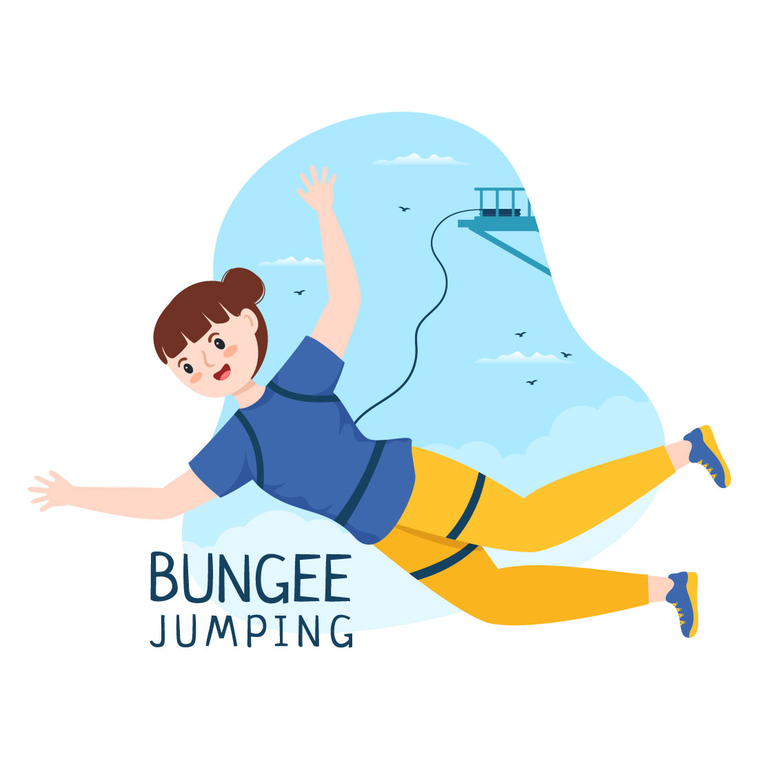 12 Bungee Jumping Illustration cover image.