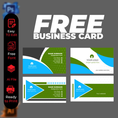 Free Business Card Design Green cove image.