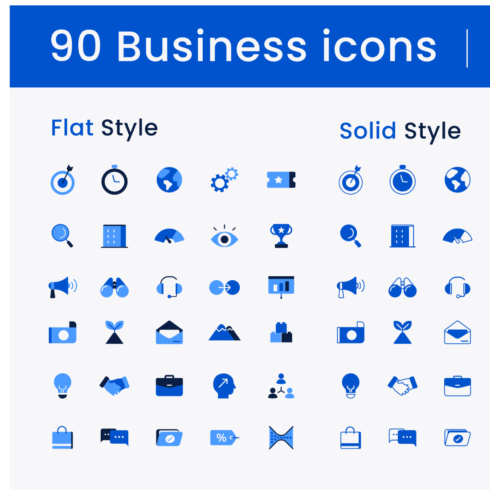 Business Icons Design Solid Style cover image.