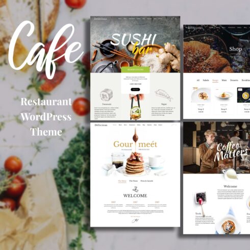 A set of irresistible restaurant theme WordPress pages.