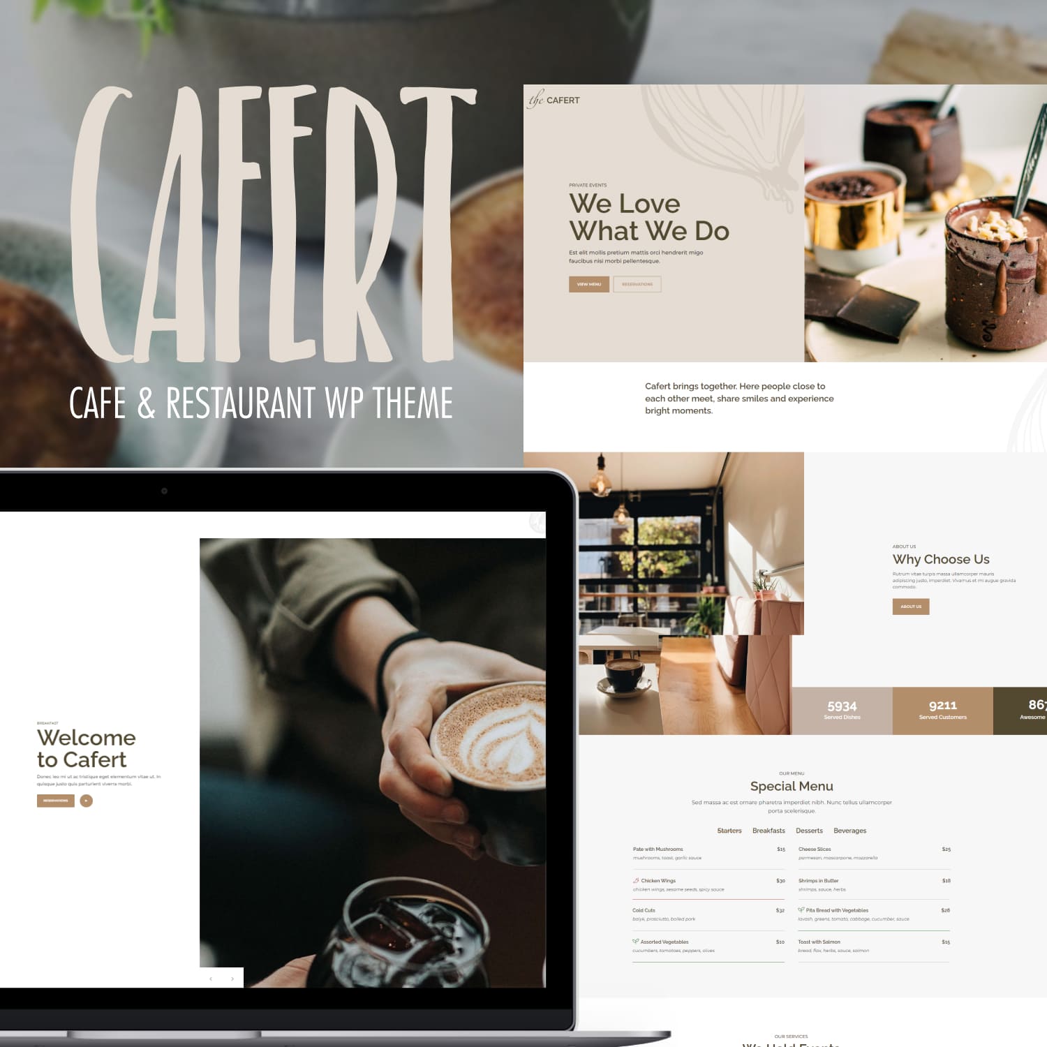 Cafert – Cafe and Restaurant WordPress Theme – MasterBundles