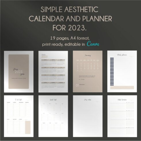 Simple Aesthetic Calendar and Planner.