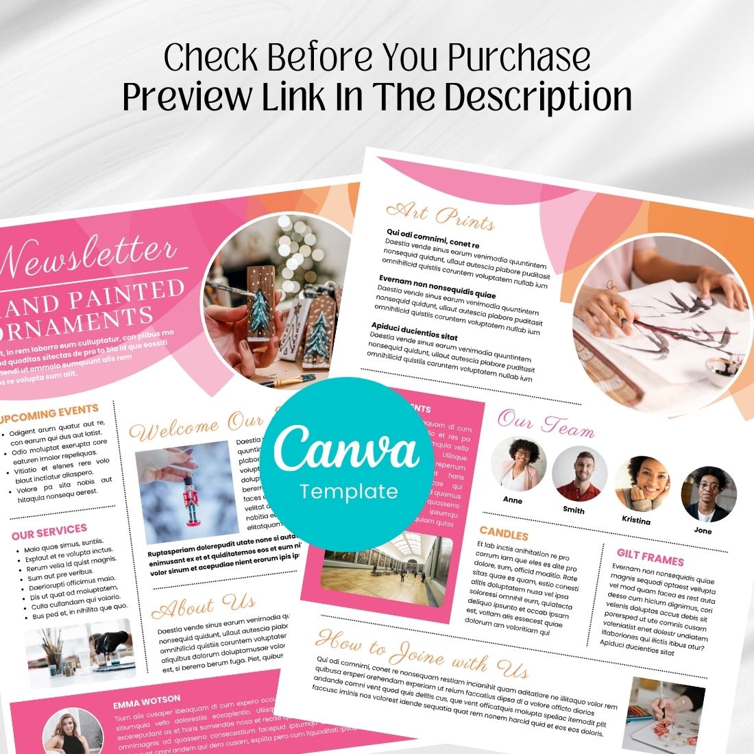 Canva Business Newsletter Template cover image.