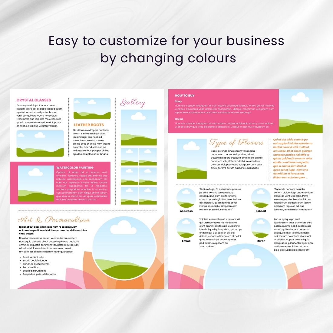 Easy to editable for your business by changing colors.