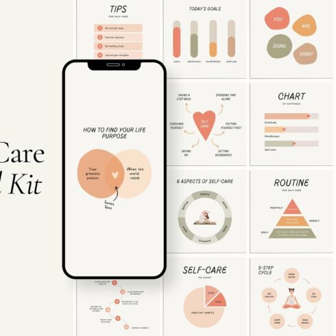 Self-Care Instagram Template - Canva.