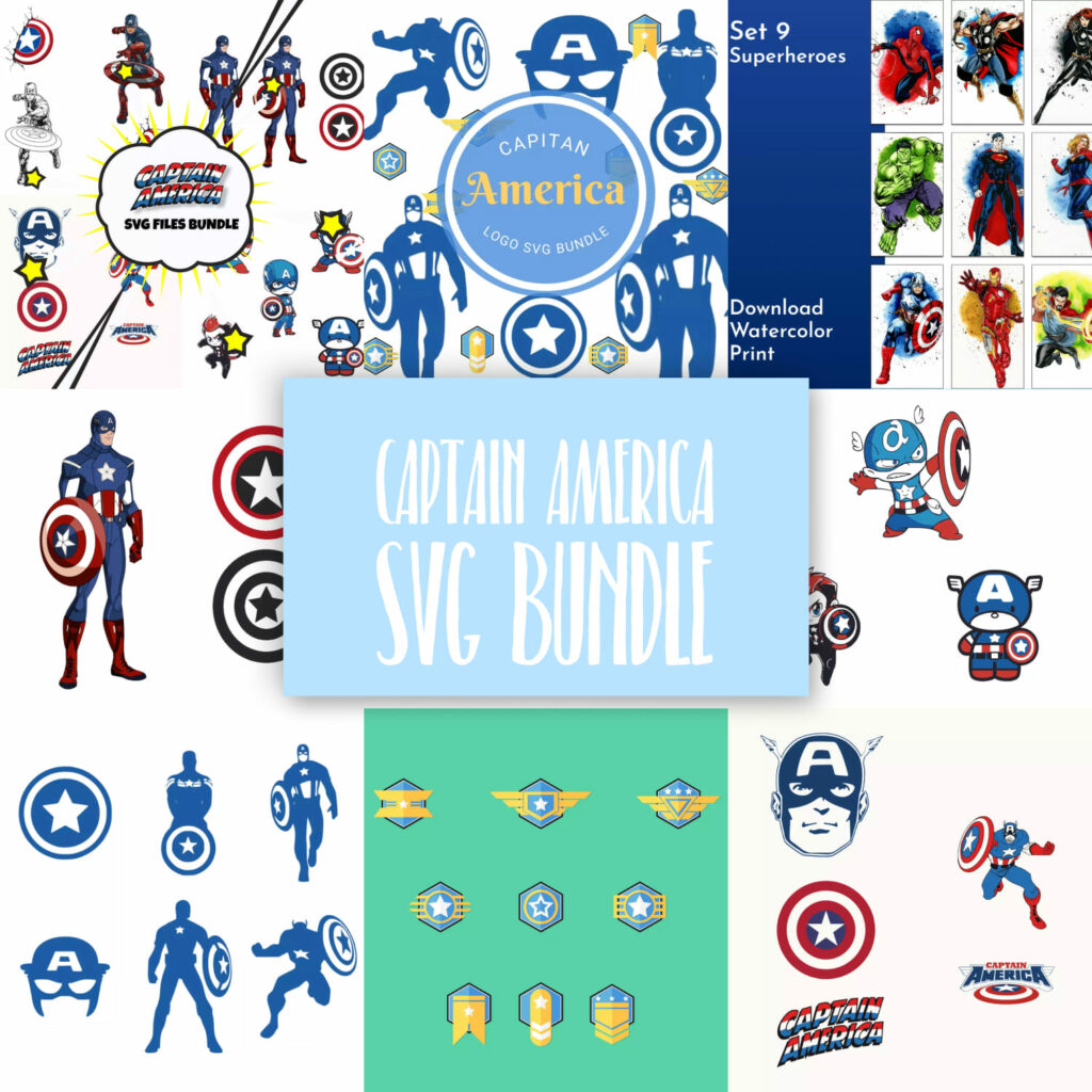 Captain America Logo SVG Designs – MasterBundles
