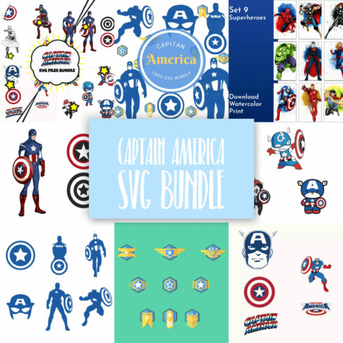 Captain America SVG Bundle.