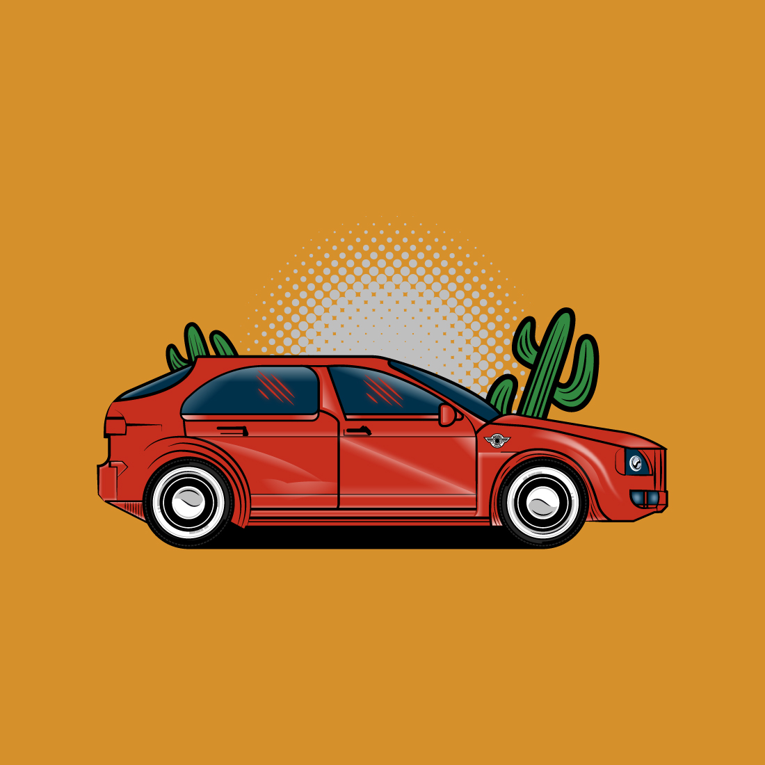 Car Digital Illustration Design cover image.