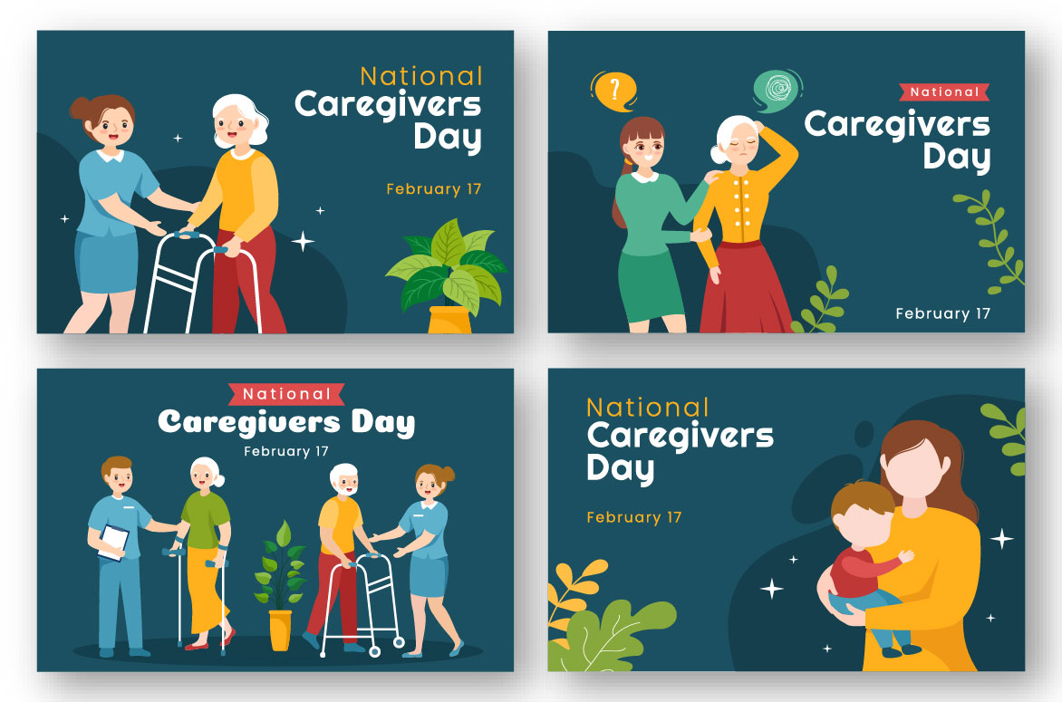 National Caregivers Day Illustration preview image.