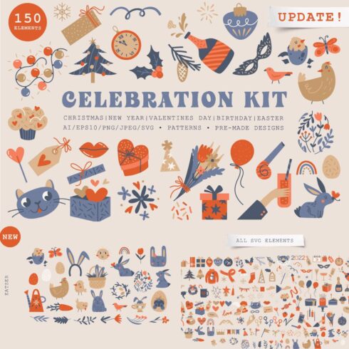 Celebration kit | Vector collection - main image preview.