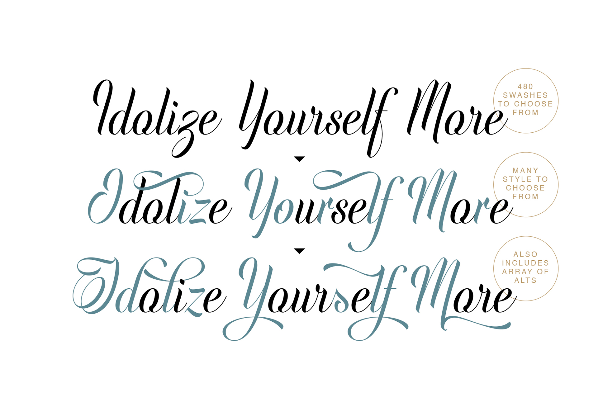 Some options to stylize Indulge font.