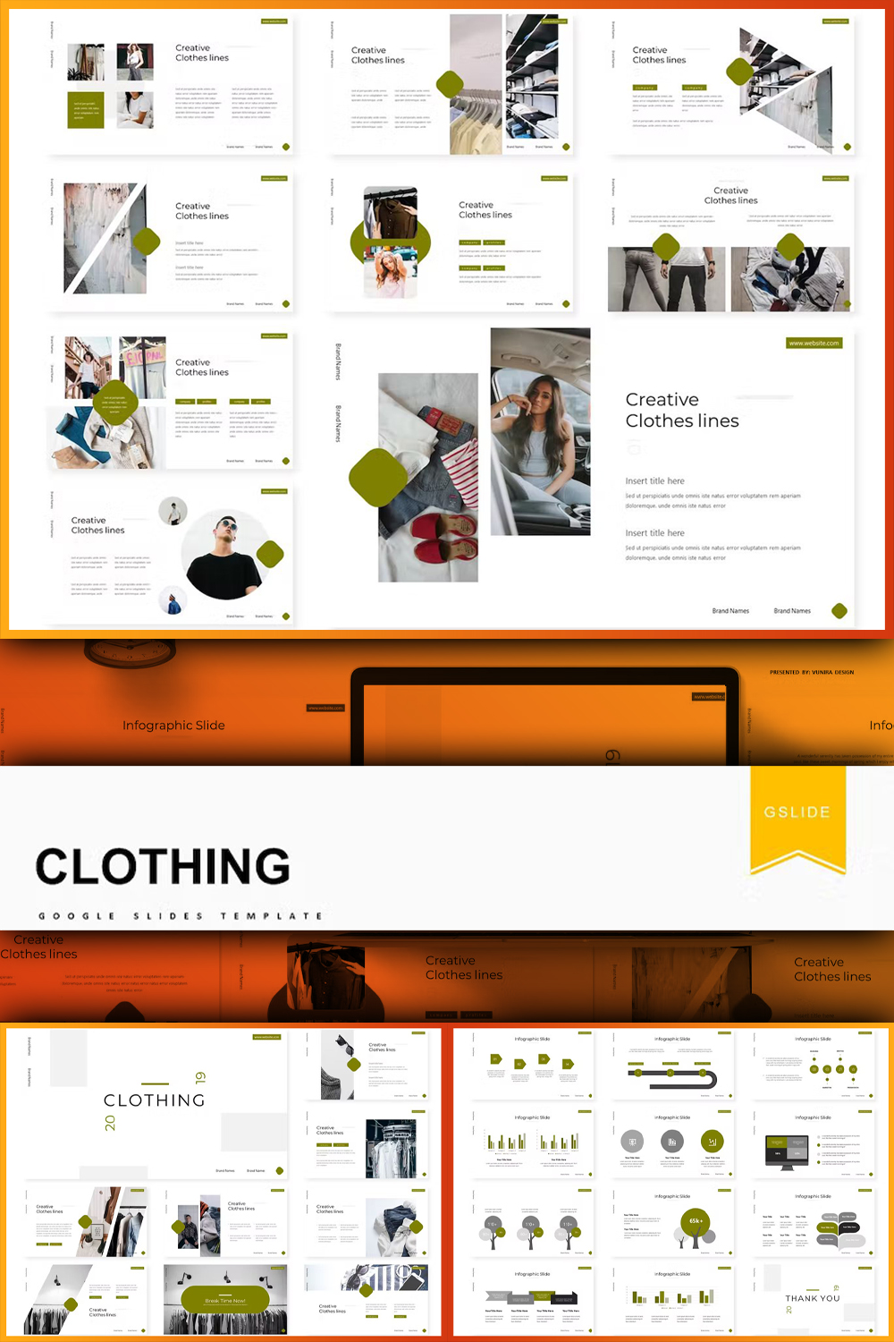 Clothing | Google Slides Template - Pinterest.