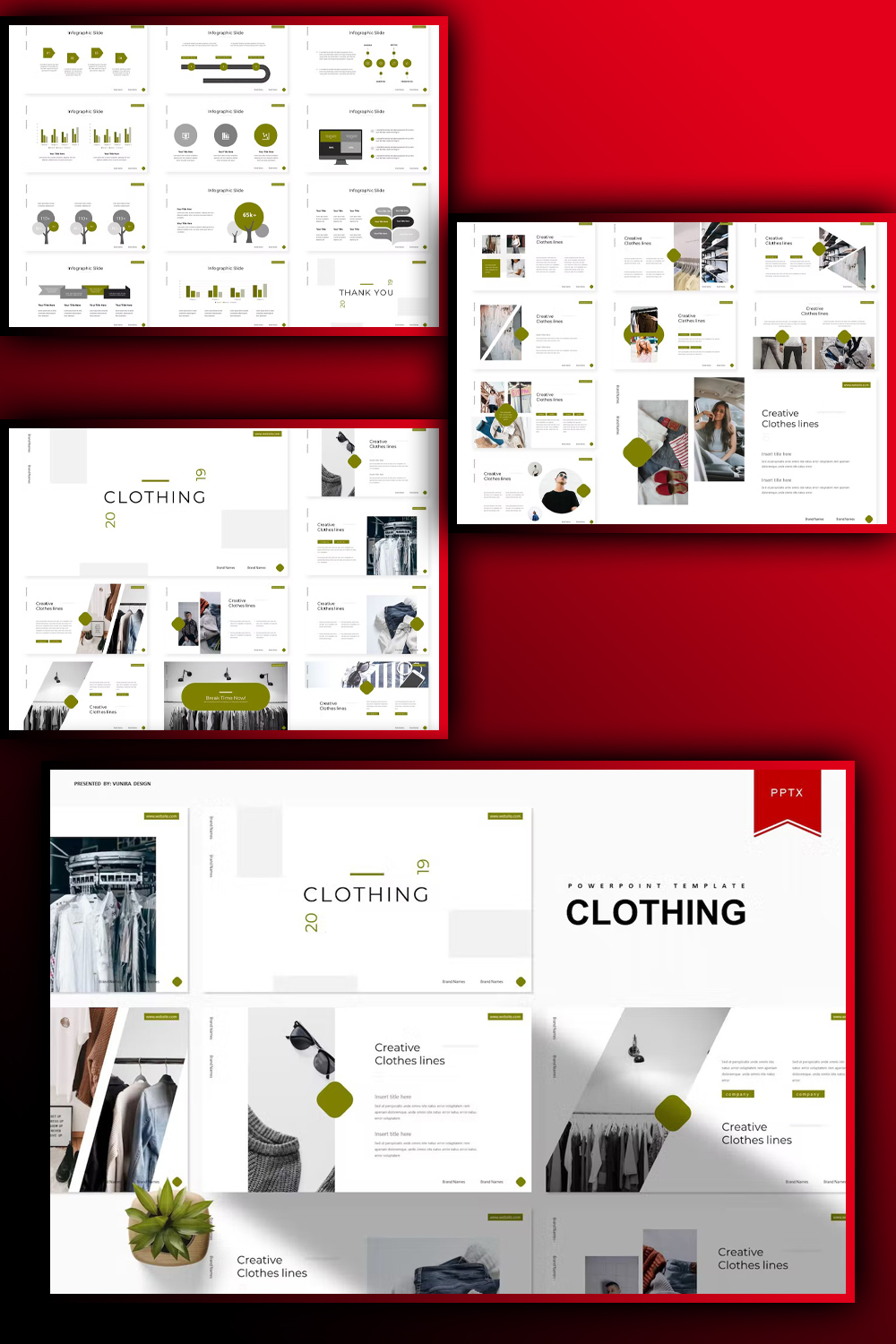 Clothing | Powerpoint Template - Pinterest.