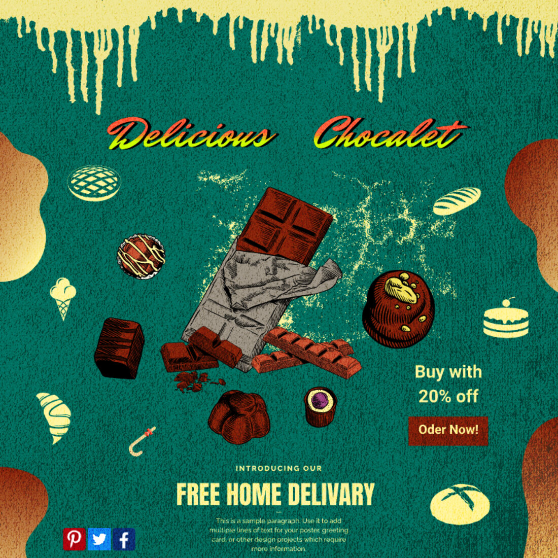 Chocolate Poster Design cover image.