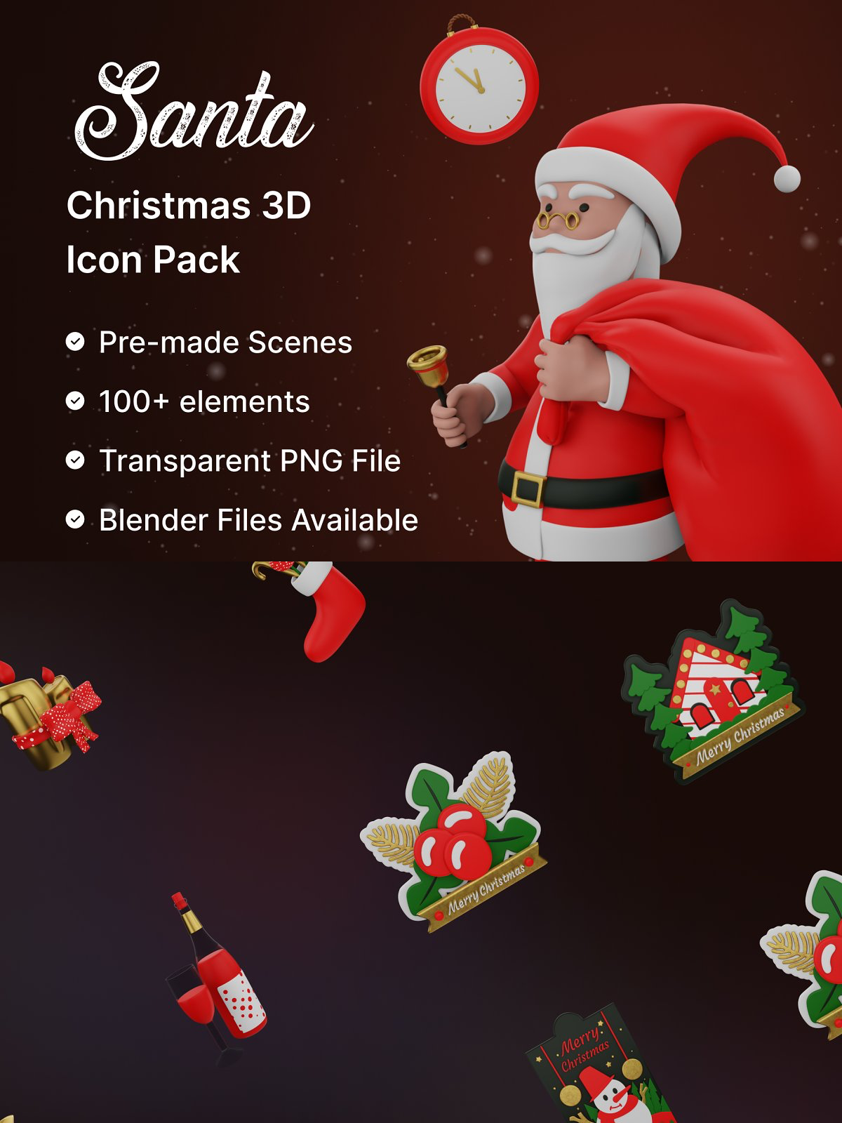 Christmas 3d models pinterest image preview.