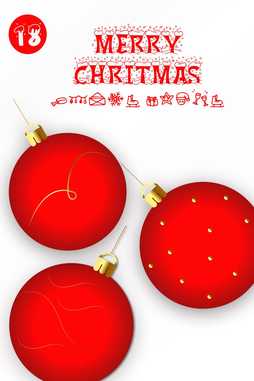 Christmas Balls Decorations Design pinterest image.