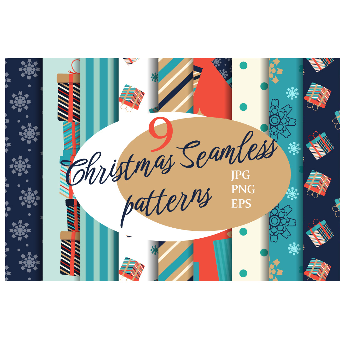 Christmas Seamless Patterns main cover.