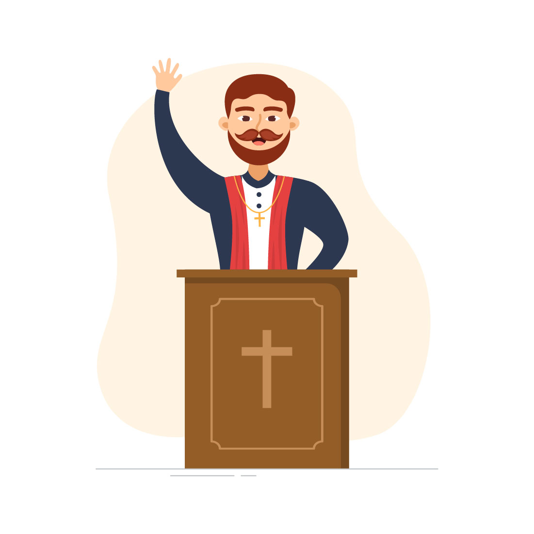 Pastor and Lutheran Church Illustration cover image.