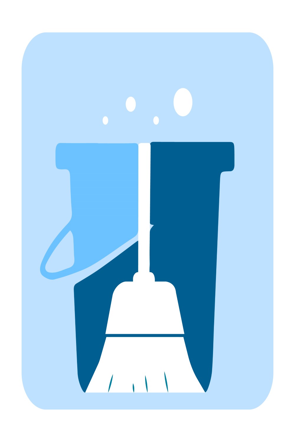 Cleaning Icon Design pinterest image.