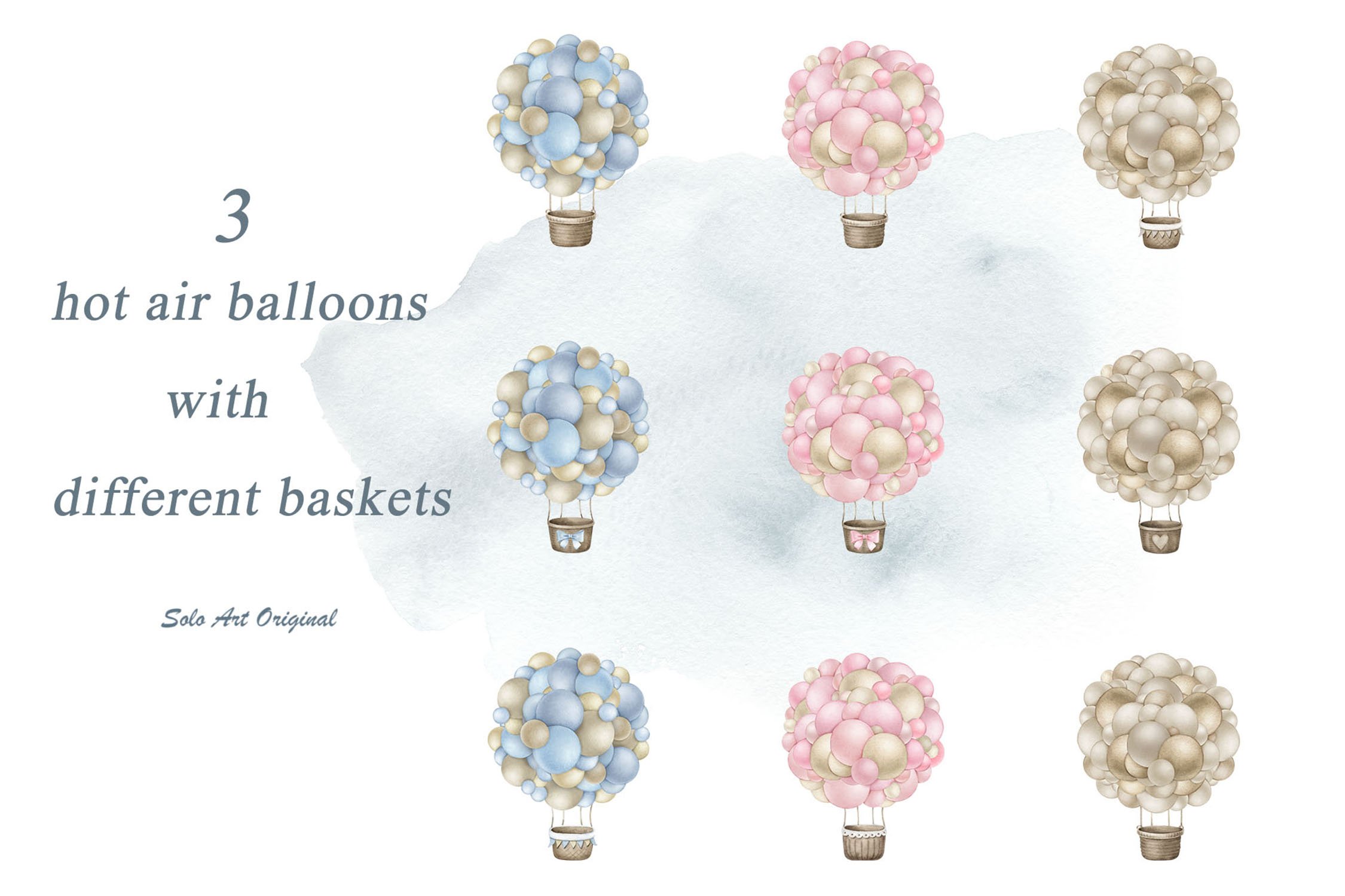 Nice pastel balloons collection.