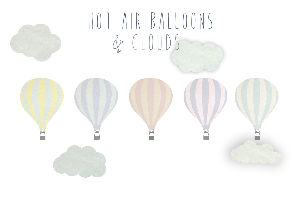 Cute and simple air balloons.