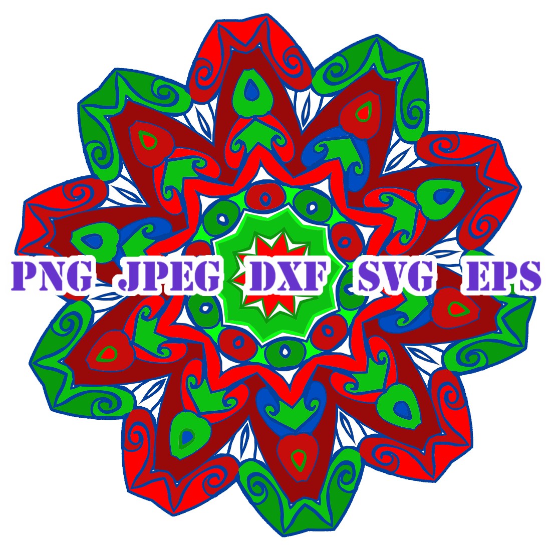 Holiday Snowflake Colorful SVG main cover.