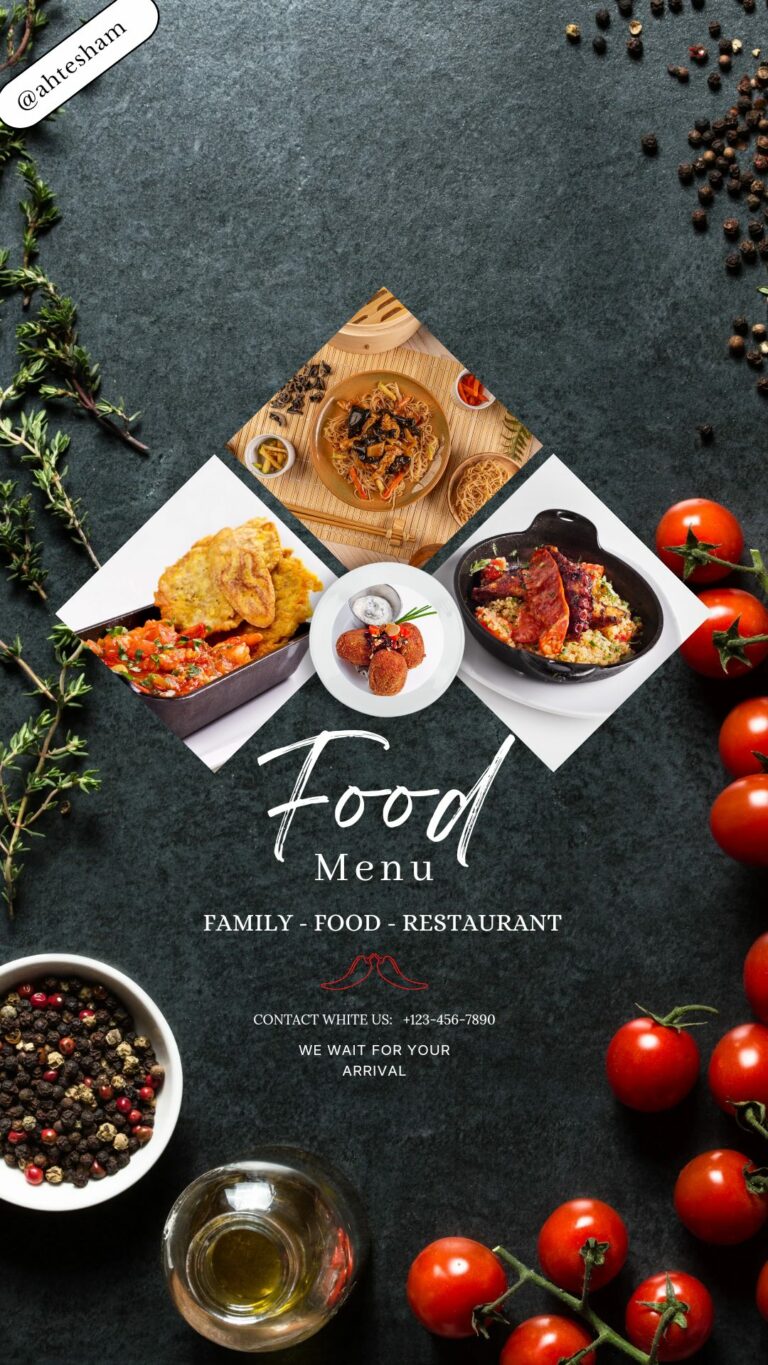 Food digital menu template for Restaurants or cafe bar only in $15 ...