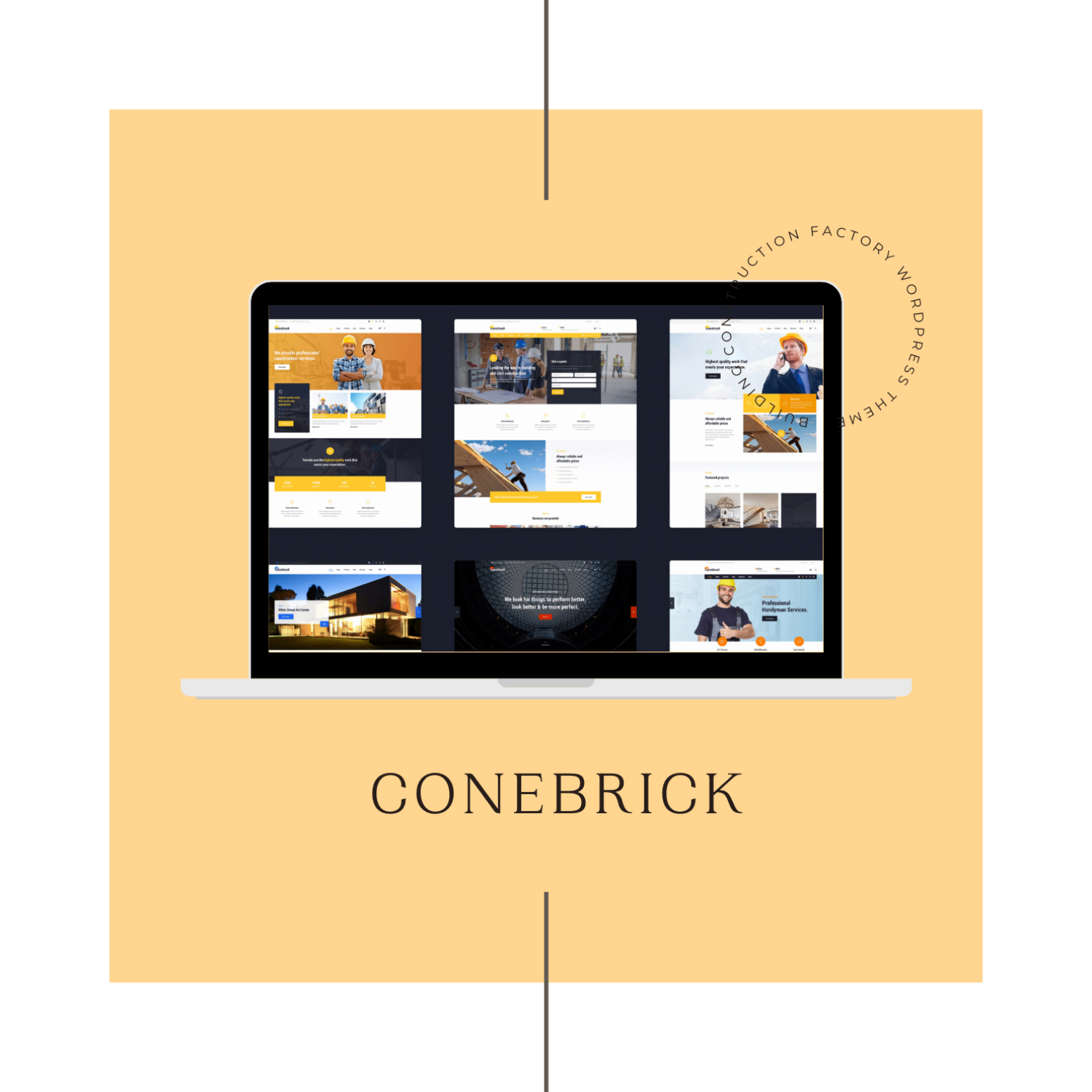 Conebrick - Building Construction Factory WordPress Theme.