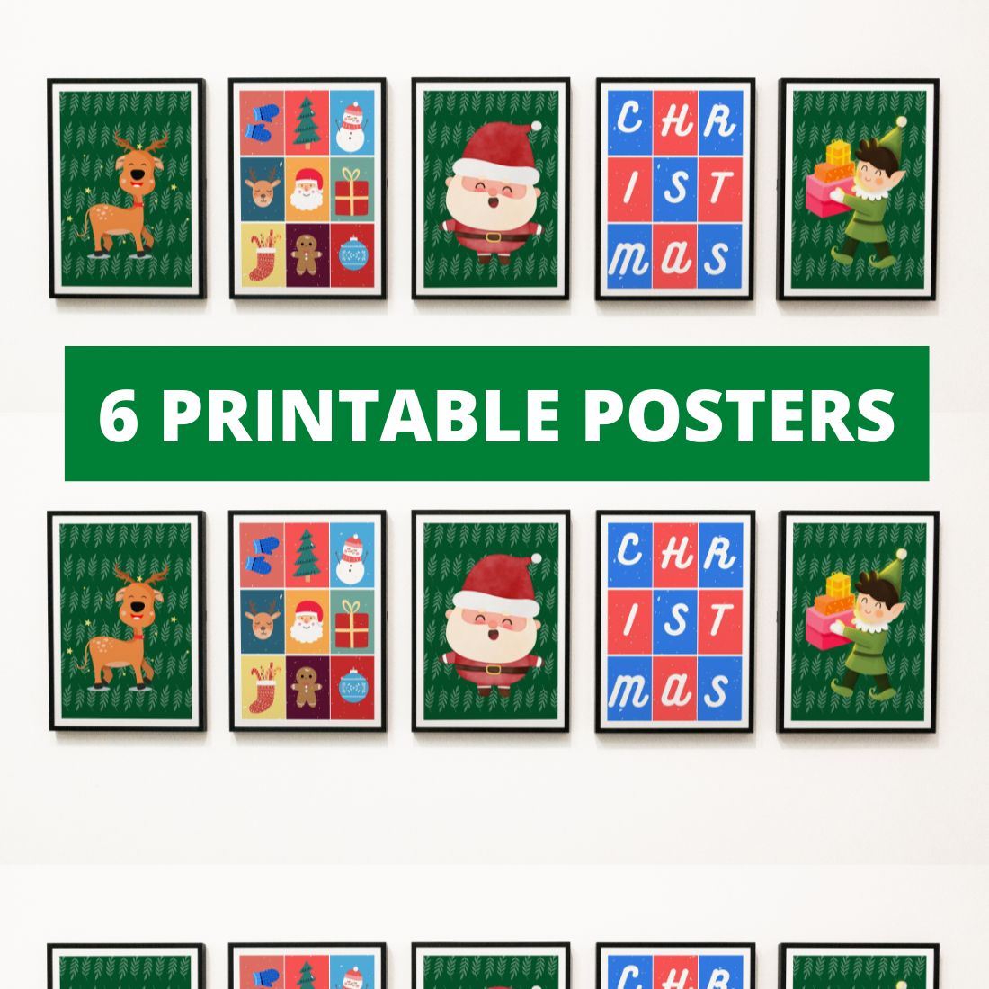 Christmas Digital Download Printable Posters main cover image.