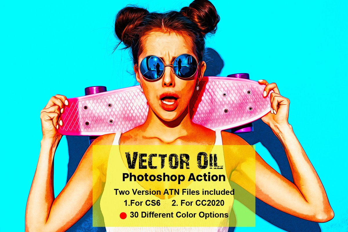 Cover image of Vector Oil Photoshop Action.
