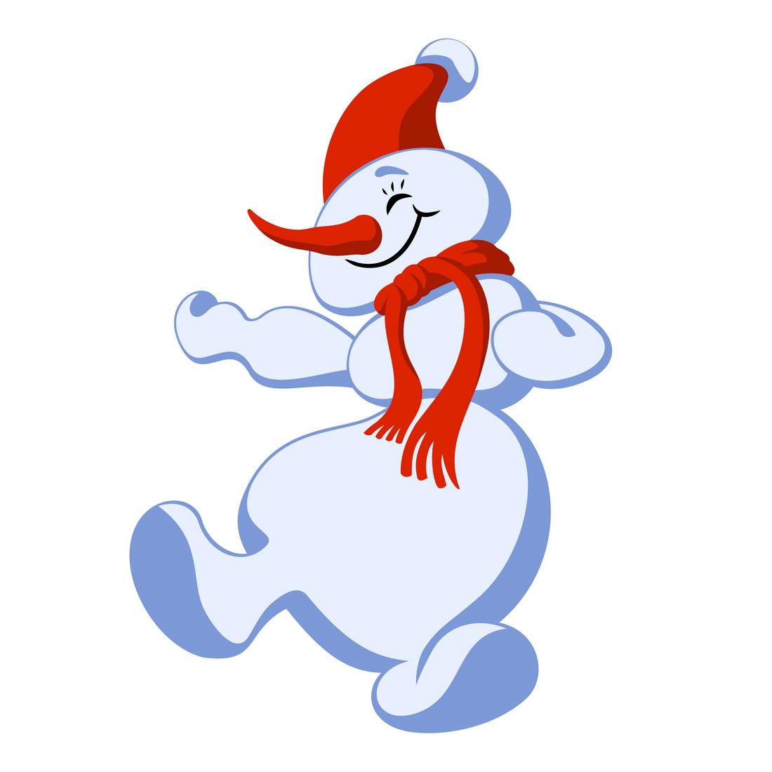 Cartoon Dancing Snowman Graphics Design cover image.