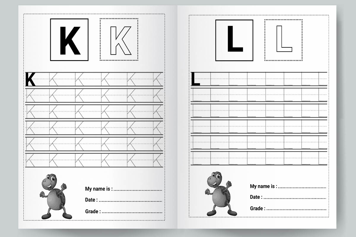 Latters Uppercase Tracing KDP Interior preview image.