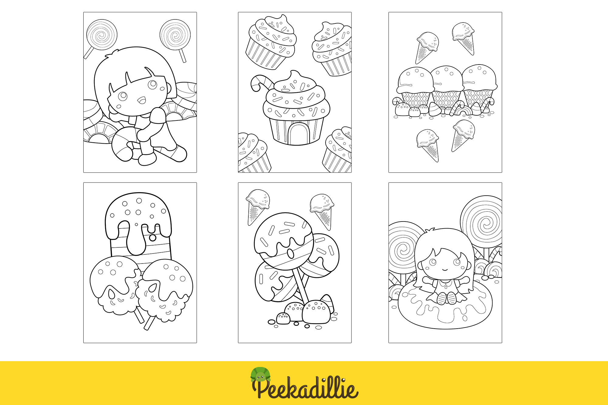 Cute coloring pages for your evening.