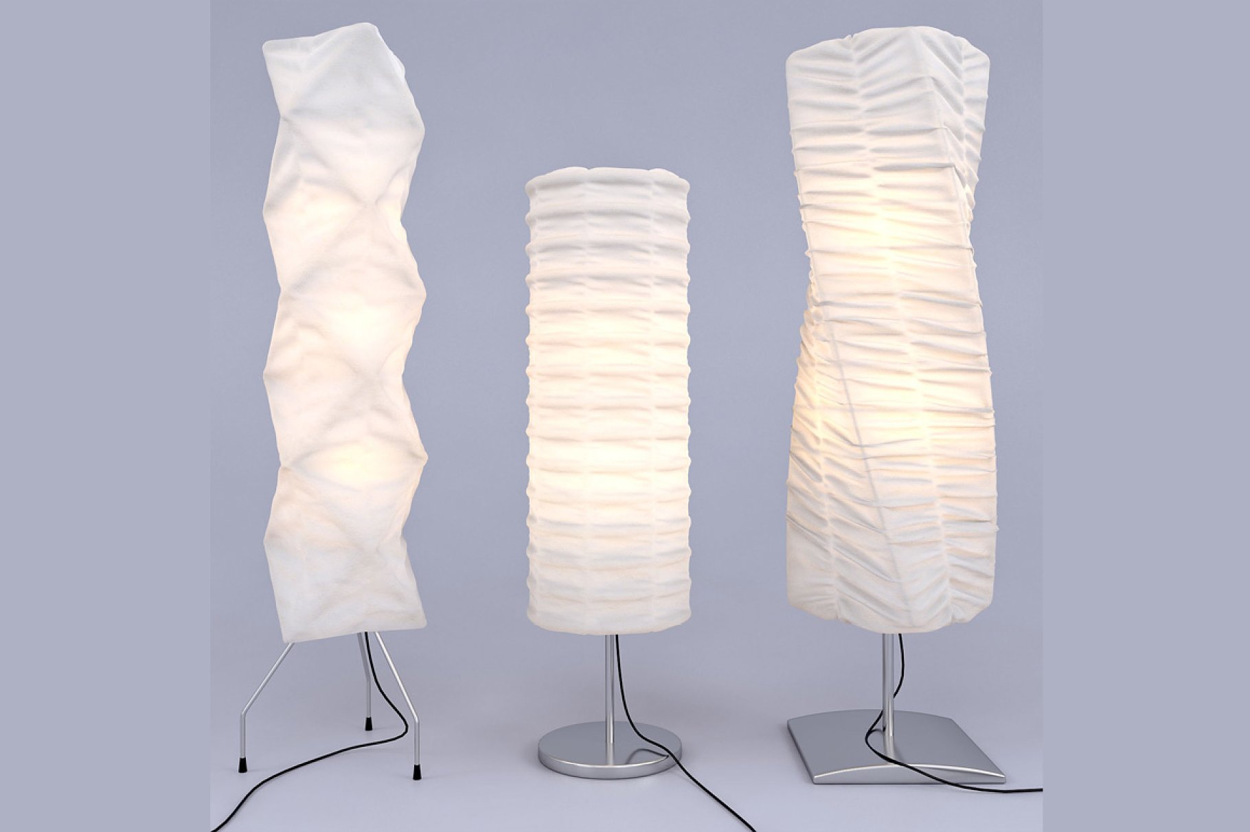 Exquisite 3d model rendering of floor lamps