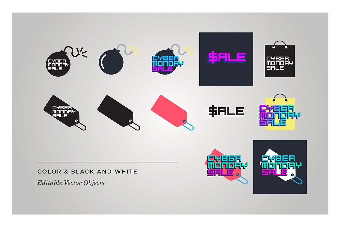 Some editable elements for sale banner.
