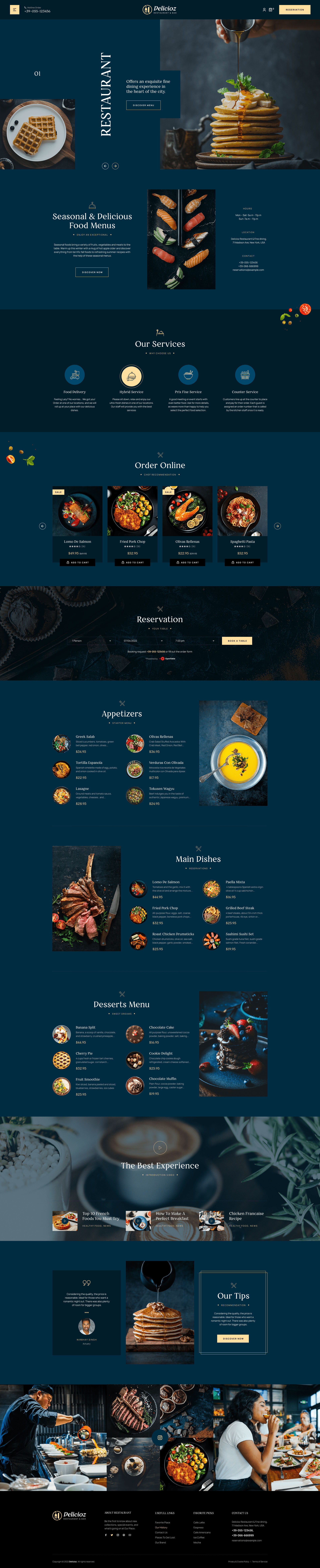 Page image of a charming wordpress template on a restaurant theme.