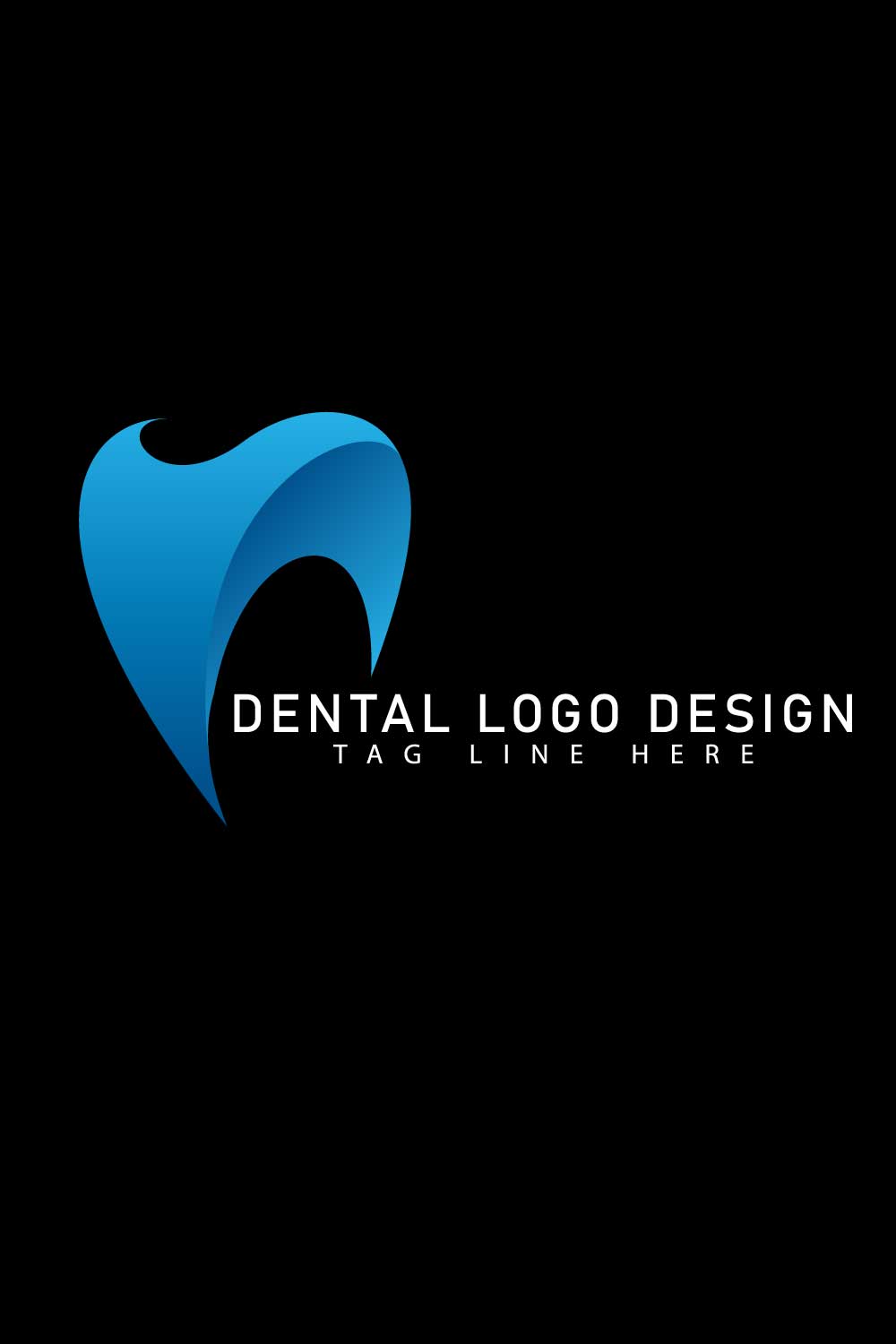 Dental Logo Design EPS SVG pinterest image.