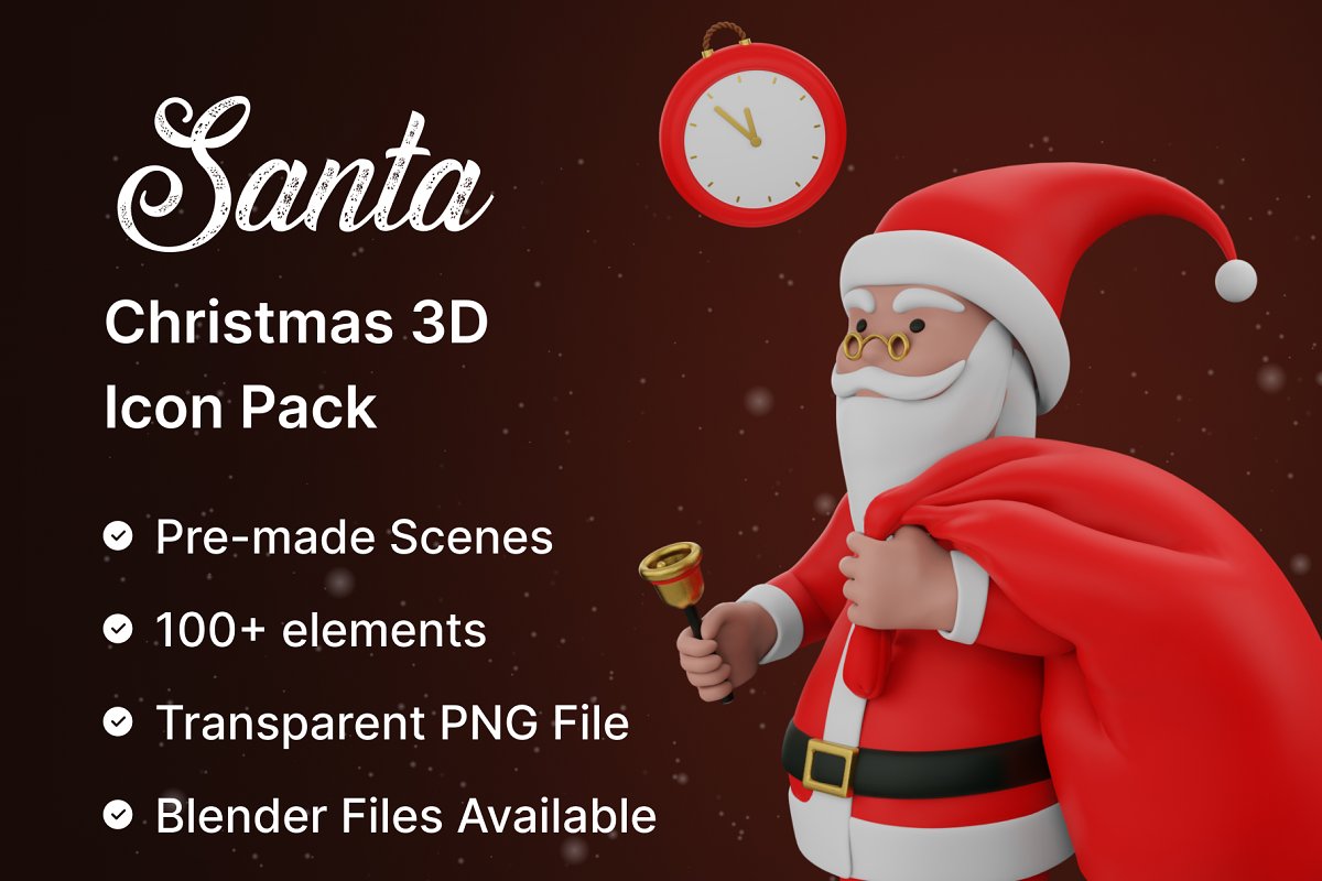 Cover image of Christmas 3D Models.