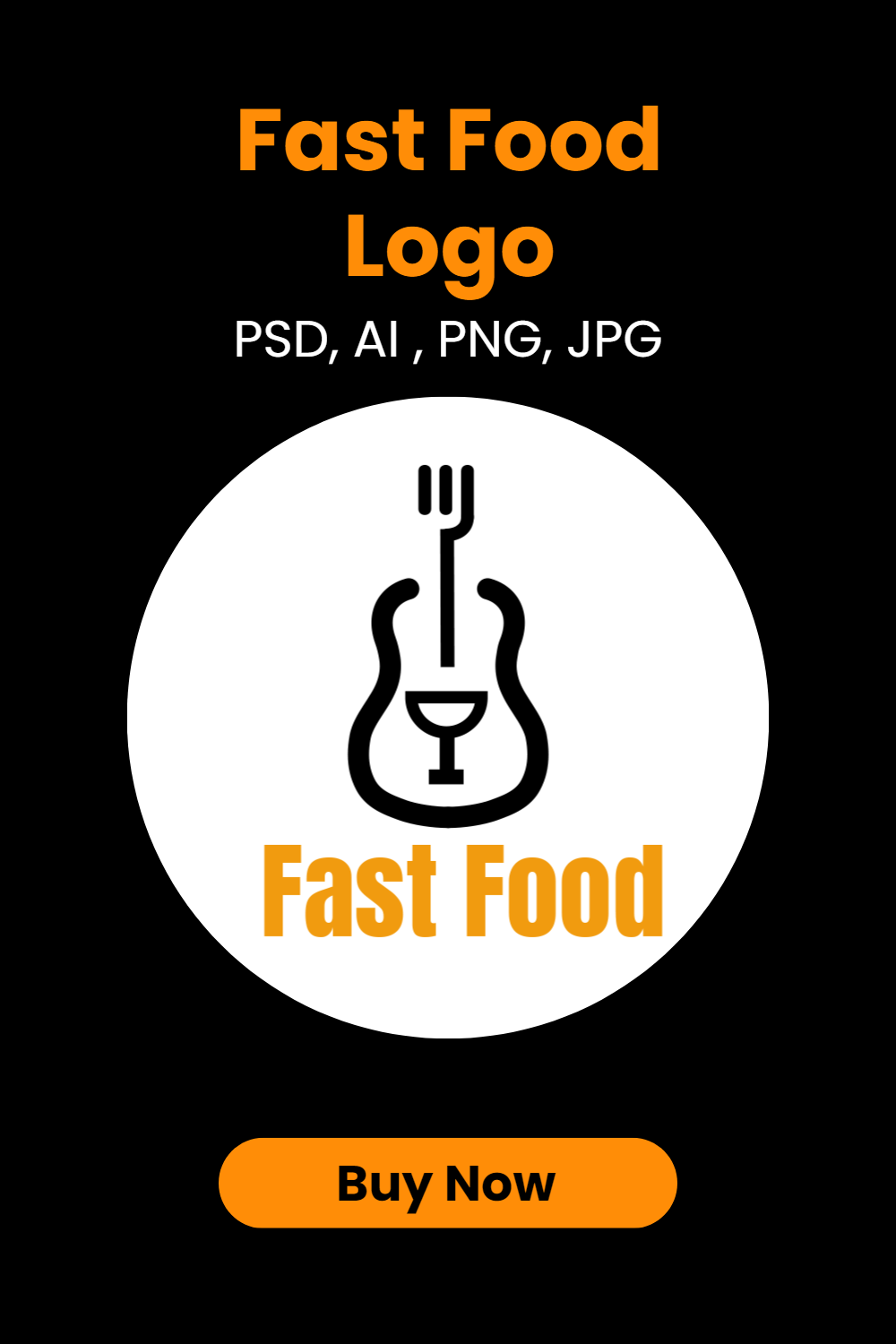 Fast Food Restaurant Logo Pinterest image.