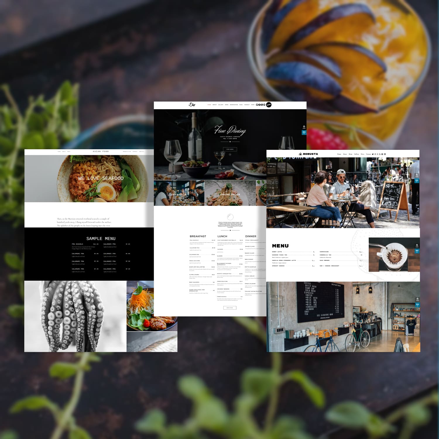 Dine - Restaurant, Food, Bakery, Cafe WordPress Theme cover.