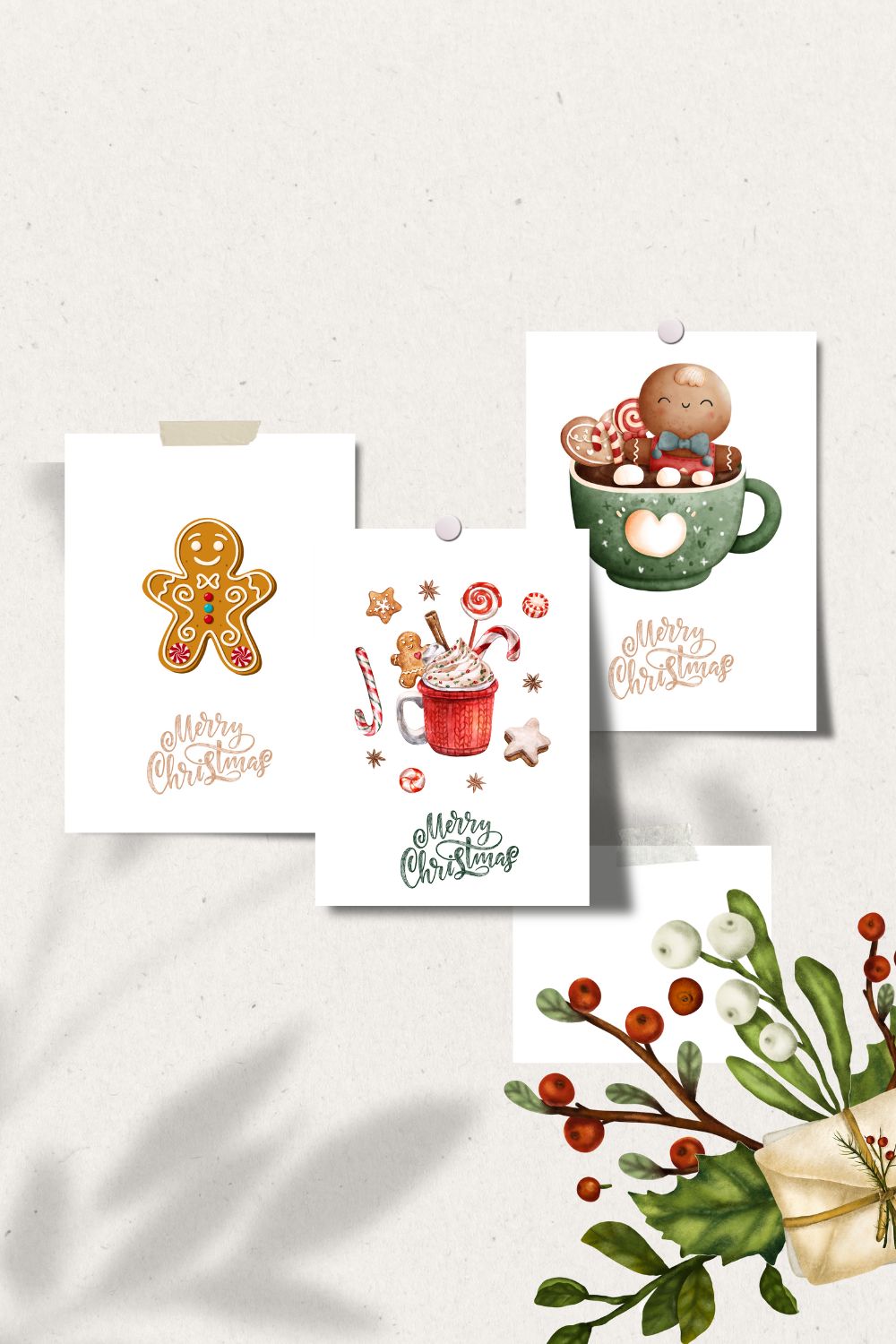 Cute New Year Cards Design preview image.