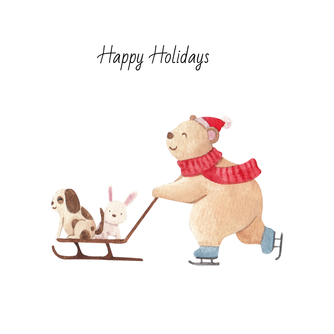 Happy Holiday Card Design preview image.