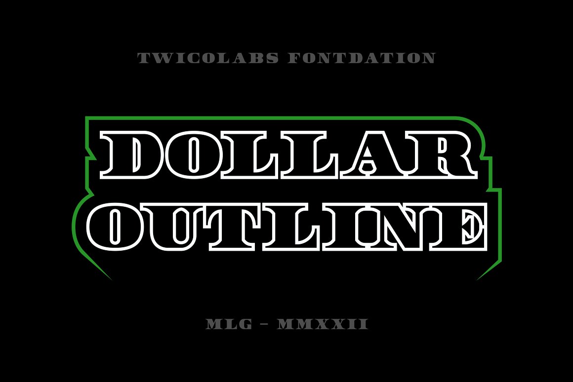 An image with text showing the wonderful Dollar Bill font.