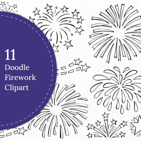 Doodle Firework Clipart.