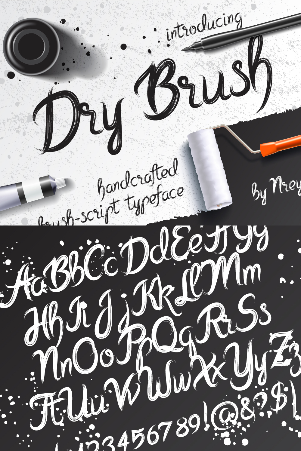 Dry Brush Font - Pinterest.