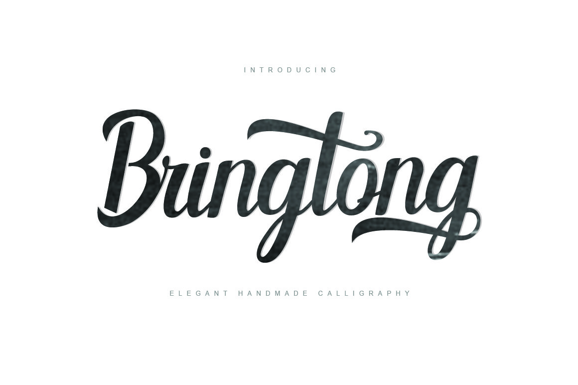 Dark gray lettering "Bringtong" on a white background.